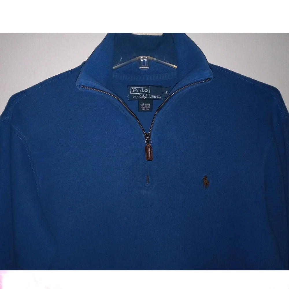 POLO BY RALPH LAUREN MEN'S 1/4 ZIP SWEATER